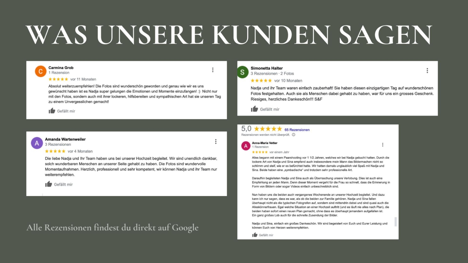 Kundenfeedback Hochzeitsfotograf Nadja Osieka